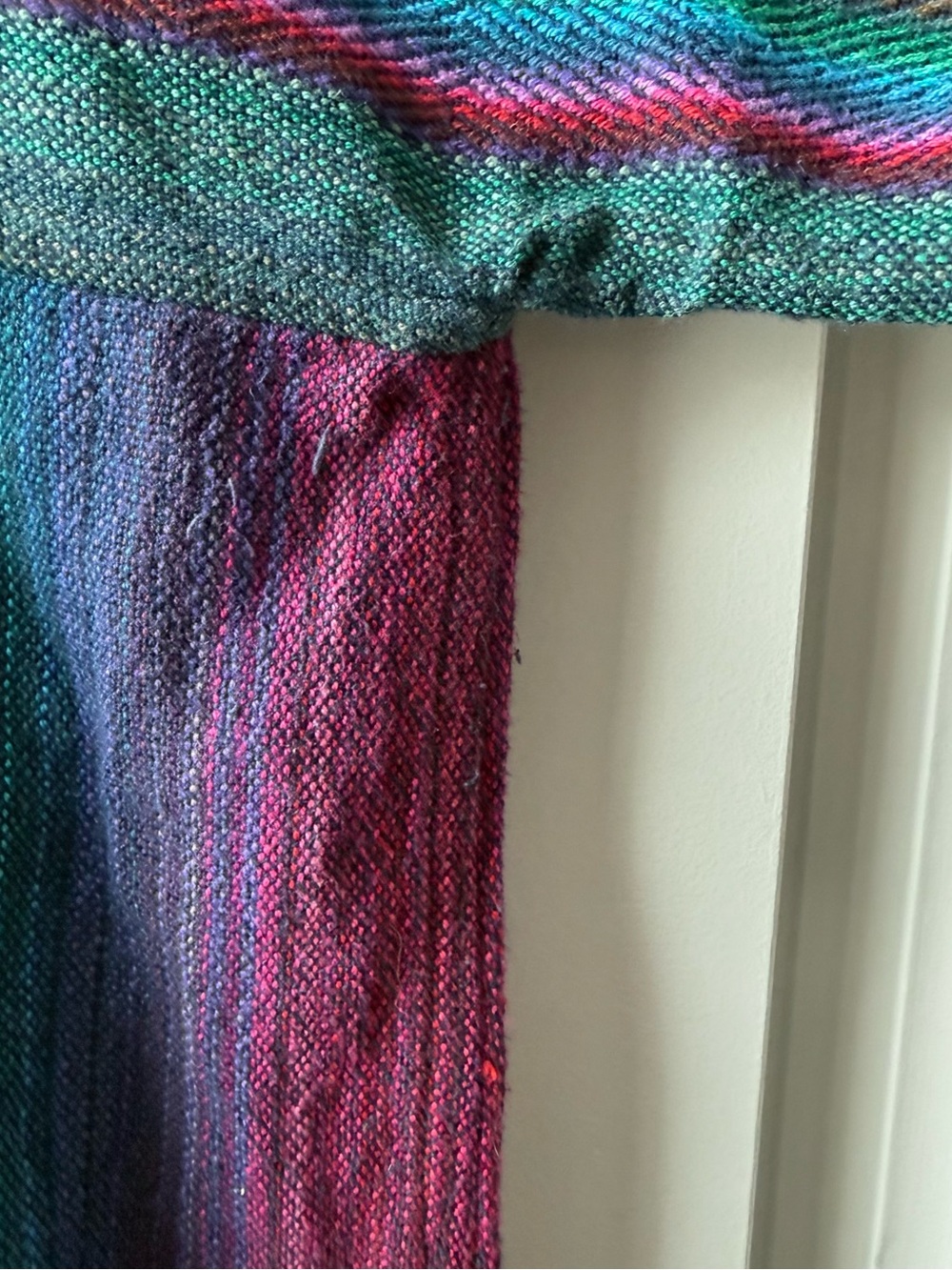 Greentree Weaving Rainbow Woven Tunic Top Large Boho Hippie Artisan Pockets - Picture 7 of 10